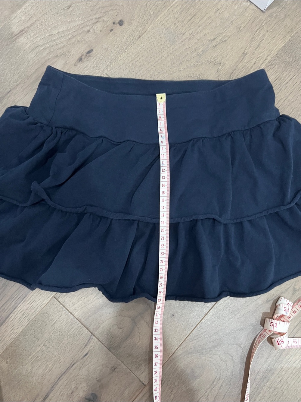 Navy Ruffled Mini Skirt - Picture 4 of 5